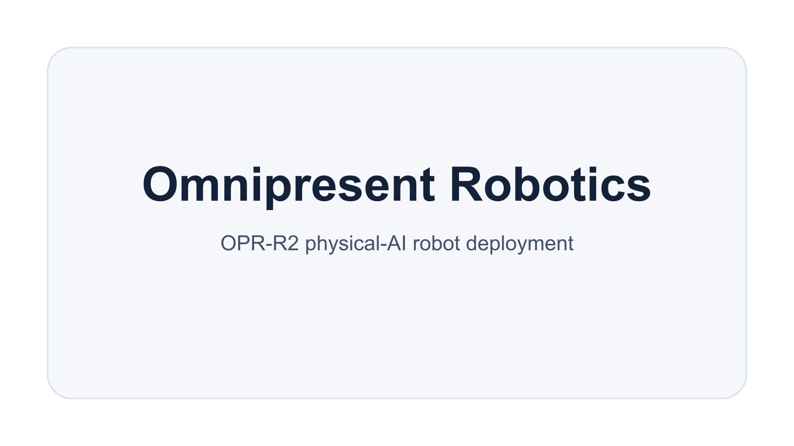 Omnipresent Robotics company media
