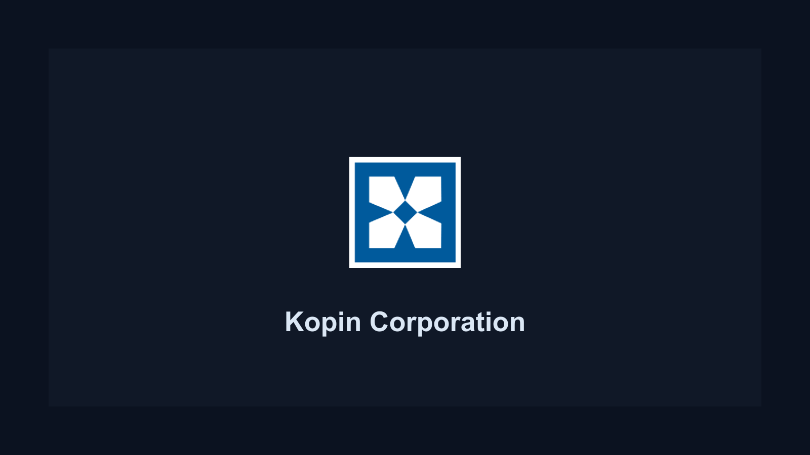 Kopin Corporation company media