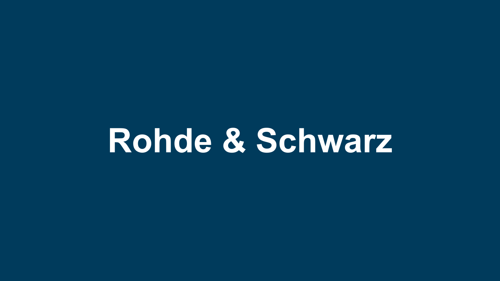 Rohde & Schwarz company media